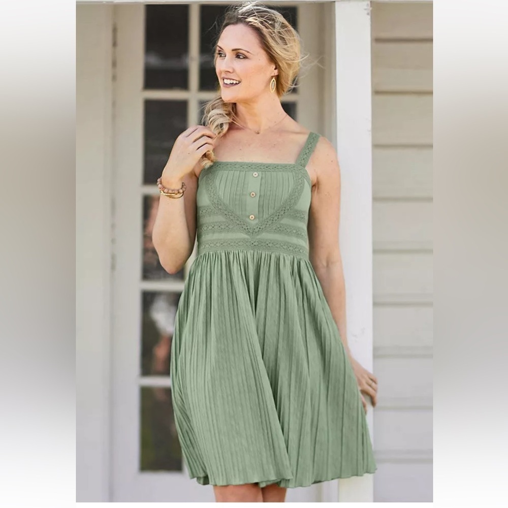 Matilda Jane with Joanna Gaines Grass Roots Tank Strap Dress Size Lg
